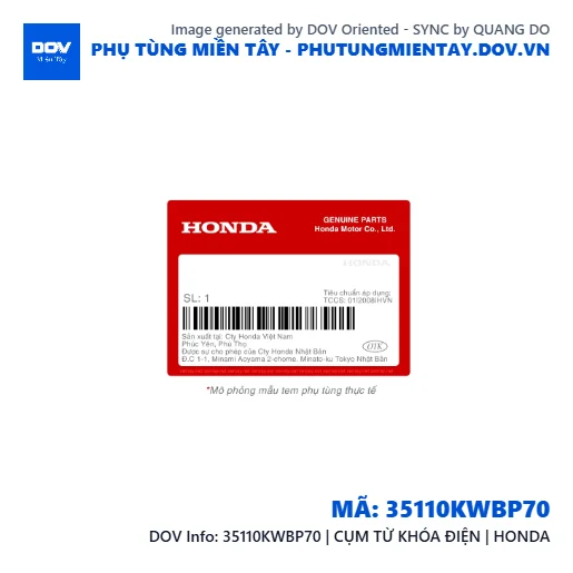 35110KWBP70 | CỤM TỪ KHÓA ĐIỆN | HONDA  — 35110KWBP70