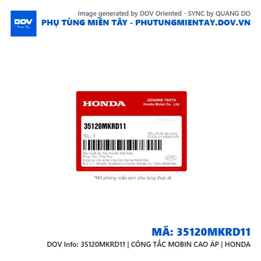 35120MKRD11 | CÔNG TẮC MOBIN CAO ÁP | HONDA — 35120MKRD11