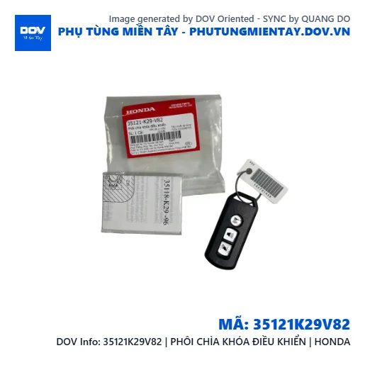35121K29V82 | PHÔI CHÌA KHÓA ĐIỀU KHIỂN | HONDA — 35121K29V82
