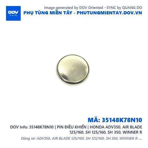 35148K78N10 | PIN ĐIỀU KHIỂN | HONDA ADV350, AIR BLADE 125/160, SH 125/160, SH 350, WINNER R — 35148K78N10