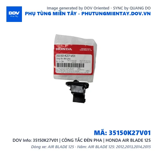 35150K27V01 | CÔNG TẮC ĐÈN PHA | HONDA AIR BLADE 125 — 35150K27V01