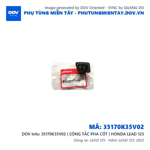 35170K35V02 | CÔNG TẮC PHA CỐT | HONDA LEAD 125 — 35170K35V02
