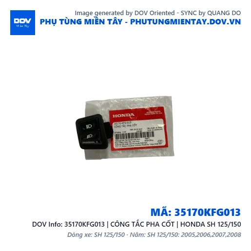 35170KFG013 | CÔNG TẮC PHA CỐT | HONDA SH 125/150 — 35170KFG013