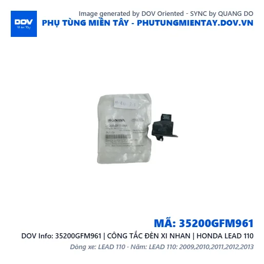 35200GFM961 | CÔNG TẮC ĐÈN XI NHAN | HONDA LEAD 110 — 35200GFM961