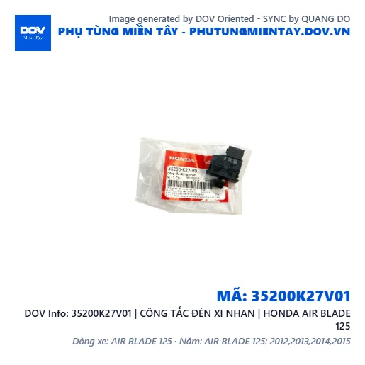 35200K27V01 | CÔNG TẮC ĐÈN XI NHAN | HONDA AIR BLADE 125 — 35200K27V01