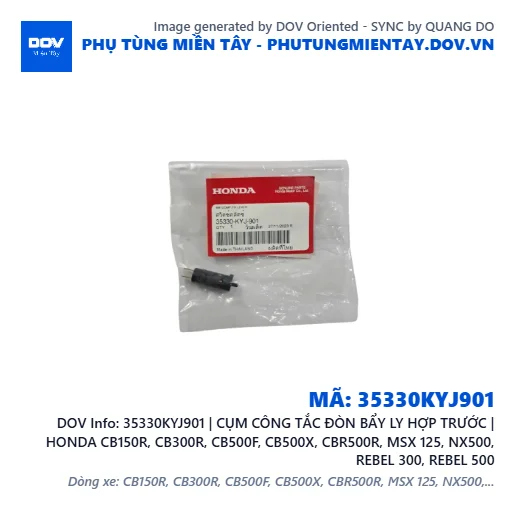 35330KYJ901 | CỤM CÔNG TẮC ĐÒN BẨY LY HỢP TRƯỚC | HONDA CB150R, CB300R, CB500F, CB500X, CBR500R, MSX 125, NX500, REBEL 300, REBEL 500 — 35330KYJ901