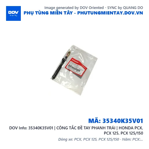 35340K35V01 | CÔNG TẮC ĐỀ TAY PHANH TRÁI | HONDA PCX, PCX 125, PCX 125/150 — 35340K35V01