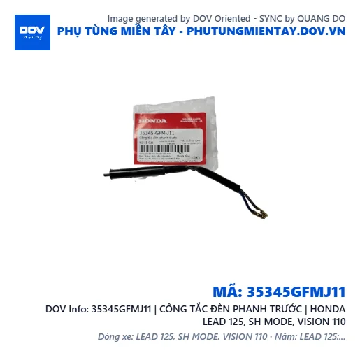 35345GFMJ11 | CÔNG TẮC ĐÈN PHANH TRƯỚC | HONDA LEAD 125, SH MODE, VISION 110 — 35345GFMJ11
