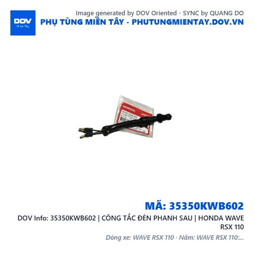 35350KWB602 | CÔNG TẮC ĐÈN PHANH SAU | HONDA WAVE RSX 110 — 35350KWB602
