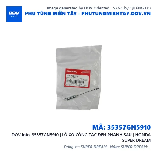 35357GN5910 | LÒ XO CÔNG TẮC ĐÈN PHANH SAU | HONDA SUPER DREAM — 35357GN5910