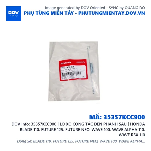 35357KCC900 | LÒ XO CÔNG TẮC ĐÈN PHANH SAU | HONDA BLADE 110, FUTURE 125, FUTURE NEO, WAVE 100, WAVE ALPHA 110, WAVE RSX 110 — 35357KCC900