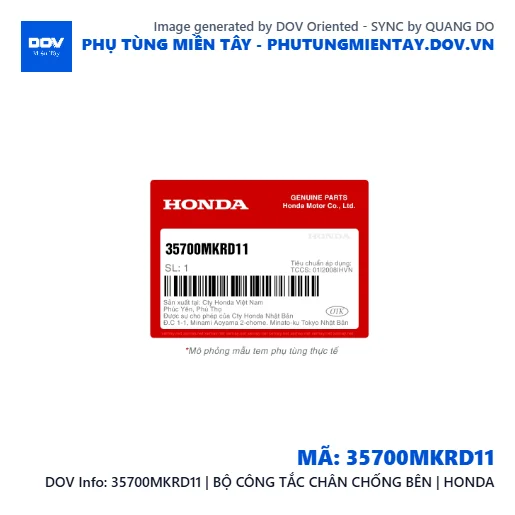 35700MKRD11 | BỘ CÔNG TẮC CHÂN CHỐNG BÊN | HONDA  — 35700MKRD11