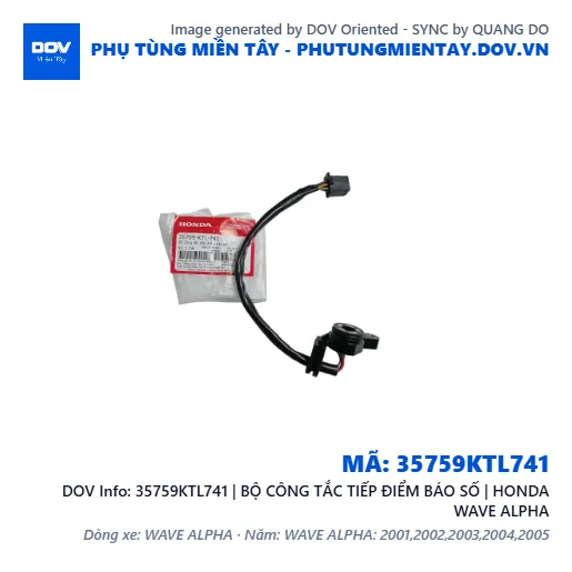 35759KTL741 | BỘ CÔNG TẮC TIẾP ĐIỂM BÁO SỐ | HONDA WAVE ALPHA — 35759KTL741