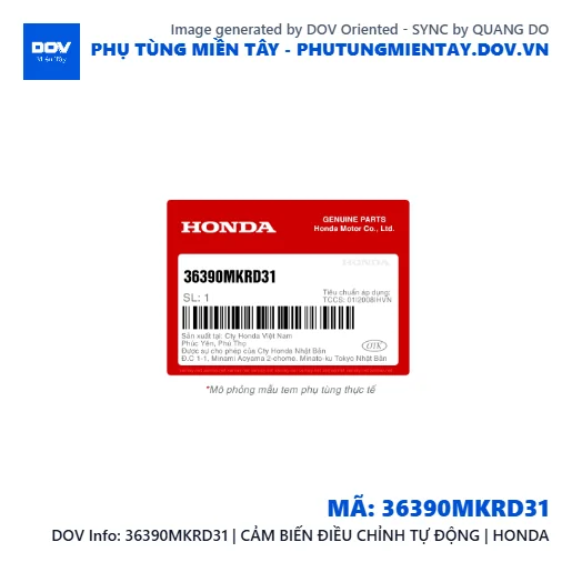 36390MKRD31 | CẢM BIẾN ĐIỀU CHỈNH TỰ ĐỘNG | HONDA  — 36390MKRD31