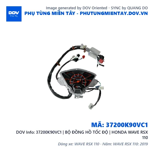 37200K90VC1 | BỘ ĐỒNG HỒ TỐC ĐỘ | HONDA WAVE RSX 110 — 37200K90VC1