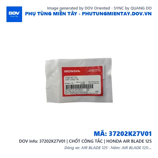 37202K27V01 | CHỐT CÔNG TẮC | HONDA AIR BLADE 125 — 37202K27V01