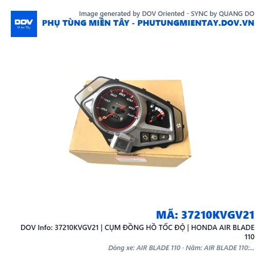 37210KVGV21 | CỤM ĐỒNG HỒ TỐC ĐỘ | HONDA AIR BLADE 110 — 37210KVGV21