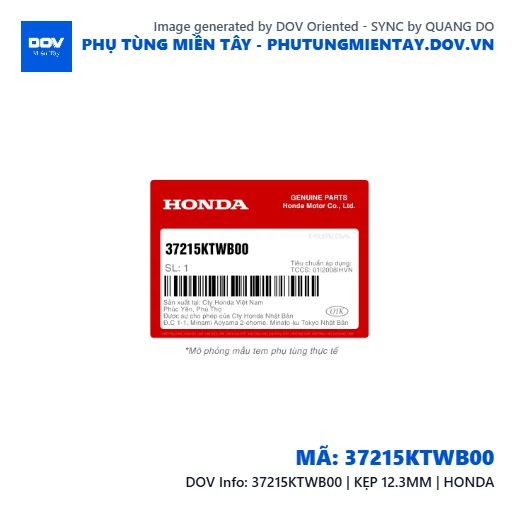 37215KTWB00 | KẸP 12.3MM | HONDA — 37215KTWB00