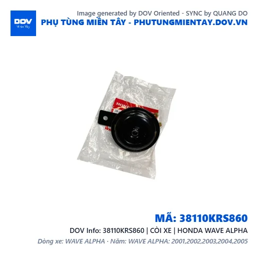 38110KRS860 | CÒI XE | HONDA WAVE ALPHA — 38110KRS860