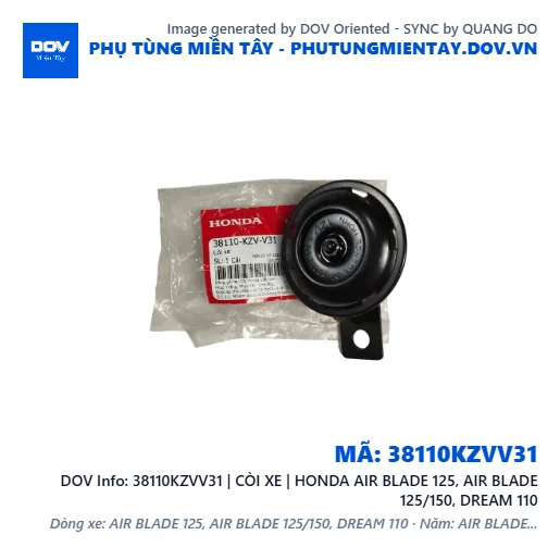 38110KZVV31 | CÒI XE | HONDA AIR BLADE 125, AIR BLADE 125/150, DREAM 110 — 38110KZVV31