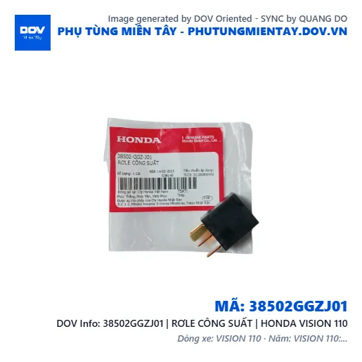 38502GGZJ01 | RƠLE CÔNG SUẤT | HONDA VISION 110 — 38502GGZJ01