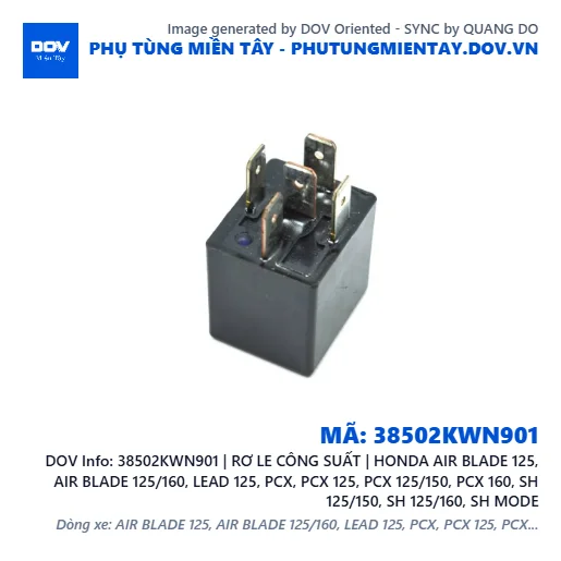 38502KWN901 | RƠ LE CÔNG SUẤT | HONDA AIR BLADE 125, AIR BLADE 125/160, LEAD 125, PCX, PCX 125, PCX 125/150, PCX 160, SH 125/150, SH 125/160, SH MODE — 38502KWN901