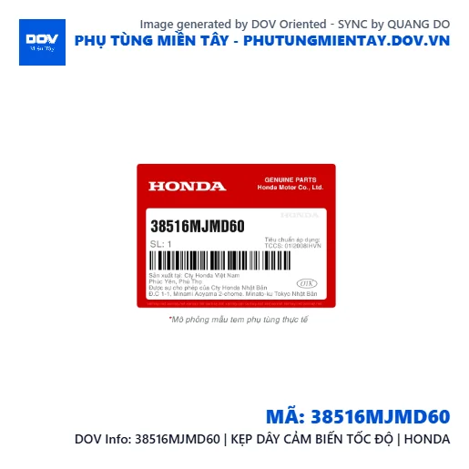 38516MJMD60 | KẸP DÂY CẢM BIẾN TỐC ĐỘ | HONDA  — 38516MJMD60
