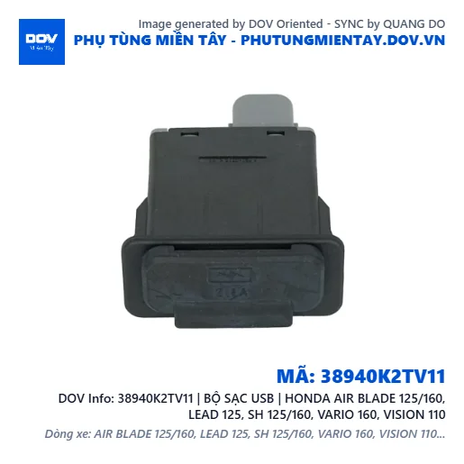 38940K2TV11 | BỘ SẠC USB | HONDA AIR BLADE 125/160, LEAD 125, SH 125/160, VARIO 160, VISION 110 — 38940K2TV11
