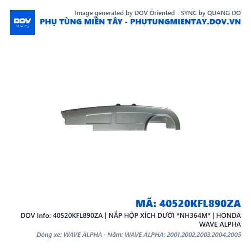 40520KFL890ZA | NẮP HỘP XÍCH DƯỚI *NH364M* | HONDA WAVE ALPHA — 40520KFL890ZA
