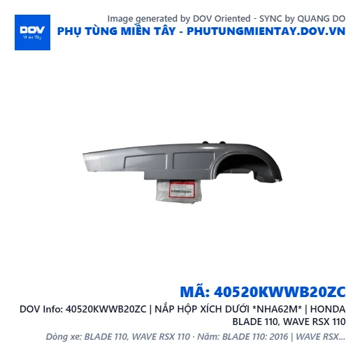 40520KWWB20ZC | NẮP HỘP XÍCH DƯỚI *NHA62M* | HONDA BLADE 110, WAVE RSX 110 — 40520KWWB20ZC
