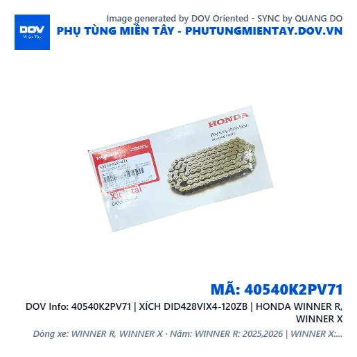 40540K2PV71 | XÍCH DID428VIX4-120ZB | HONDA WINNER R, WINNER X — 40540K2PV71