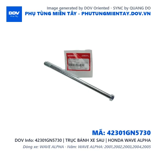 42301GN5730 | TRỤC BÁNH XE SAU | HONDA WAVE ALPHA — 42301GN5730