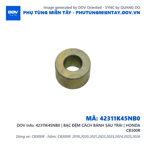 42311K45NB0 | BẠC ĐỆM CÁCH BÁNH SAU TRÁI | HONDA CB300R — 42311K45NB0