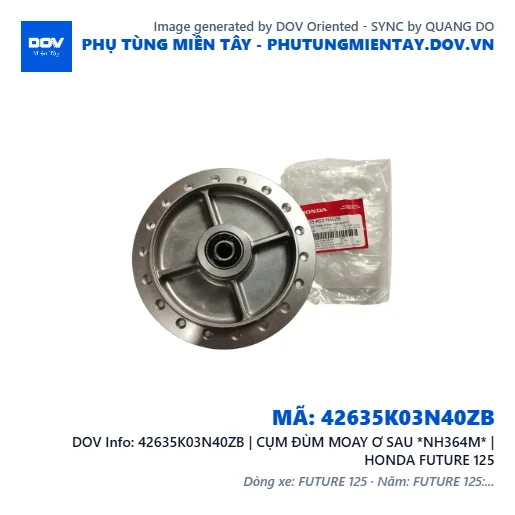 42635K03N40ZB | CỤM ĐÙM MOAY Ơ SAU *NH364M* | HONDA FUTURE 125 — 42635K03N40ZB