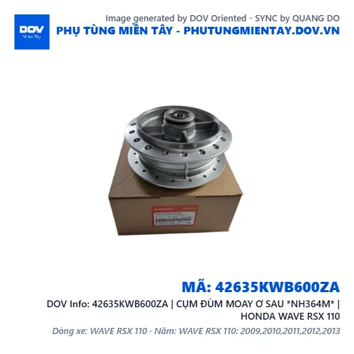 42635KWB600ZA | CỤM ĐÙM MOAY Ơ SAU *NH364M* | HONDA WAVE RSX 110 — 42635KWB600ZA