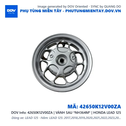 42650K12V00ZA | VÀNH SAU *NH364M* | HONDA LEAD 125 — 42650K12V00ZA