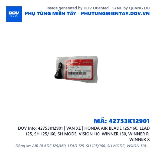 42753K12901 | VAN XE | HONDA AIR BLADE 125/160, LEAD 125, SH 125/160, SH MODE, VISION 110, WINNER 150, WINNER R, WINNER X — 42753K12901
