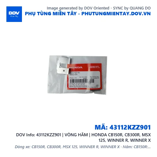 43112KZZ901 | VÒNG HÃM | HONDA CB150R, CB300R, MSX 125, WINNER R, WINNER X — 43112KZZ901