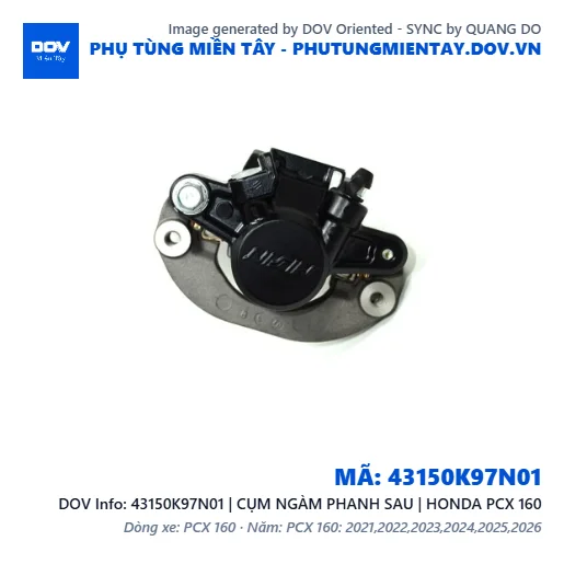 43150K97N01 | CỤM NGÀM PHANH SAU | HONDA PCX 160 — 43150K97N01