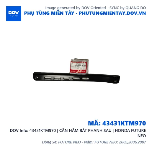 43431KTM970 | CẦN HÃM BÁT PHANH SAU | HONDA FUTURE NEO — 43431KTM970