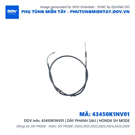 43450K1NV01 | DÂY PHANH SAU | HONDA SH MODE — 43450K1NV01