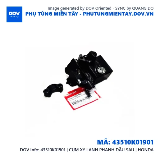 43510K01901 | CỤM XY LANH PHANH DẦU SAU | HONDA — 43510K01901