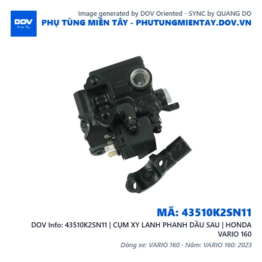 43510K2SN11 | CỤM XY LANH PHANH DẦU SAU | HONDA VARIO 160 — 43510K2SN11