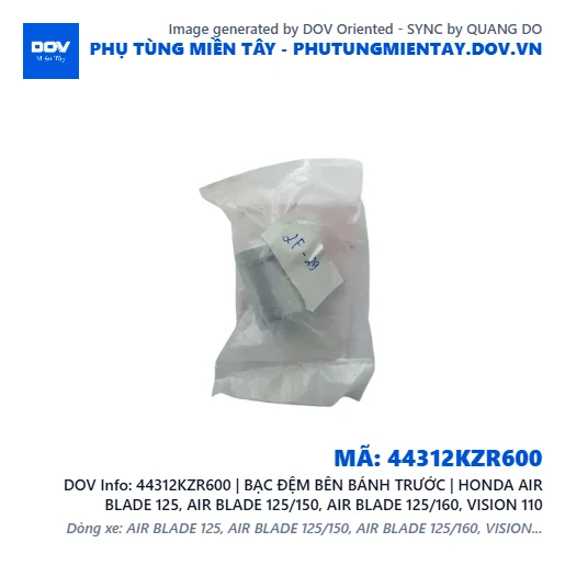 44312KZR600 | BẠC ĐỆM BÊN BÁNH TRƯỚC | HONDA AIR BLADE 125, AIR BLADE 125/150, AIR BLADE 125/160, VISION 110 — 44312KZR600