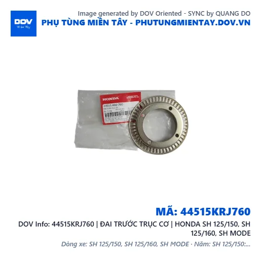 44515KRJ760 | ĐAI TRƯỚC TRỤC CƠ | HONDA SH 125/150, SH 125/160, SH MODE — 44515KRJ760