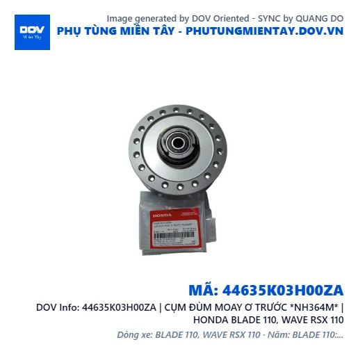 44635K03H00ZA | CỤM ĐÙM MOAY Ơ TRƯỚC *NH364M* | HONDA BLADE 110, WAVE RSX 110 — 44635K03H00ZA