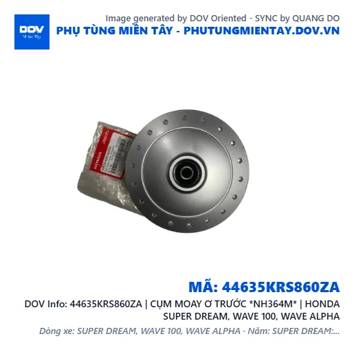 44635KRS860ZA | CỤM MOAY Ơ TRƯỚC *NH364M* | HONDA SUPER DREAM, WAVE 100, WAVE ALPHA — 44635KRS860ZA