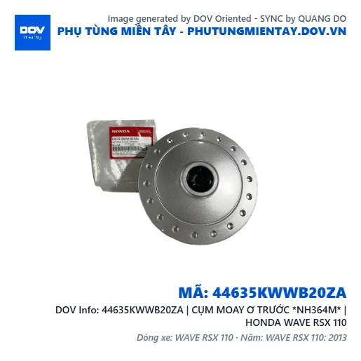 44635KWWB20ZA | CỤM MOAY Ơ TRƯỚC *NH364M* | HONDA WAVE RSX 110 — 44635KWWB20ZA