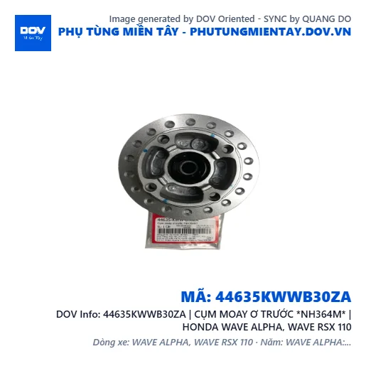 44635KWWB30ZA | CỤM MOAY Ơ TRƯỚC *NH364M* | HONDA WAVE ALPHA, WAVE RSX 110 — 44635KWWB30ZA