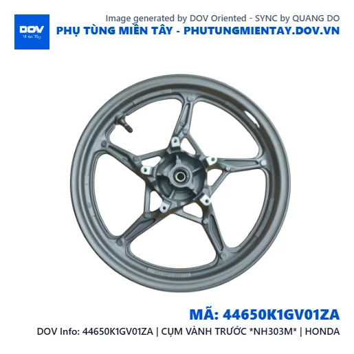 44650K1GV01ZA | CỤM VÀNH TRƯỚC *NH303M* | HONDA  — 44650K1GV01ZA